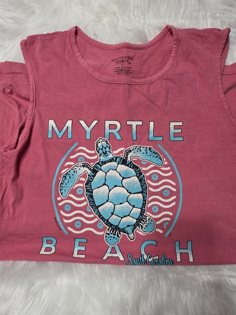 Southern Spirit Pink Myrtle Beach Turtle Swim Coverup